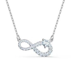 Swarovski Hyperbola Necklace Infinity, White, Rhodium plated NEW!